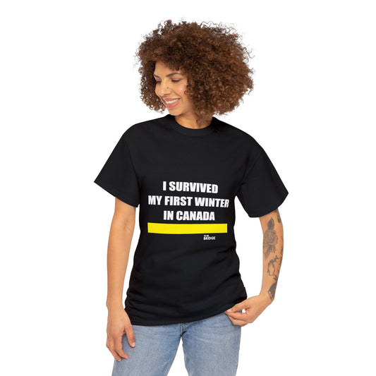 I SURVIVED MY FIRST WINTER - BLACK T-SHIRT